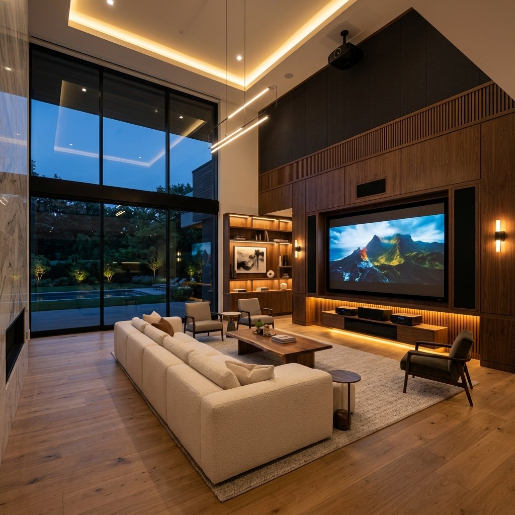 Luxury Home Theatre interior background